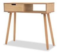 vidaXL – Table console en bois de pin massif 80 x 30 x 72 cm – Marron