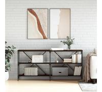 Vidaxl Table Console Chêne Marron 180x30x75 Bois D'ingénierie Et Fer Multicolore