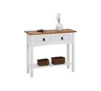 Table console CAMPO avec 2 tiroirs, style mexicain en pin massif blanc et brun Blanc/Brun https://www.fnac.com/mp40308390/Table-console-CAMPO-avec-2-tiroirs-style-mexicain-en-pin-massif-blanc-et-brun/w-4?oref=b630fddf-2cfe-15b5-5e86-dfcd1bbc7d4a
