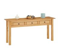 IDIMEX Table Console Cancun Meuble d'appoint en Bois avec 3 tiroirs, en pin Massif Finition teintée/cirée