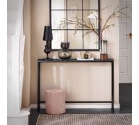 Table Console Cardre En Métal Noir