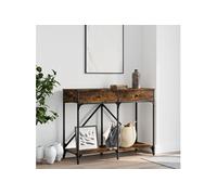 Vidaxl Table Console Chêne Fumé 100x39x78,5 Cm Bois D'ingénierie Multicolore