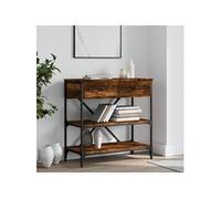 vidaXL Table console chêne fumé 75x34,5x75 cm bois d'ingénierie 833410