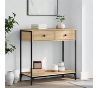 vidaXL Table console 834176 chêne Sonoma 75x34,5x75 cm bois d'ingénierie