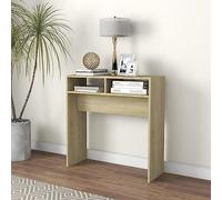 Table console chêne sonoma 78x30x80 cm bois d ingénierie