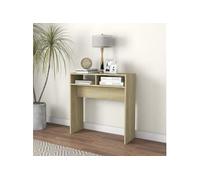 vidaXL Table console Chêne Sonoma 78x30x80 cm Bois d’ingénierie