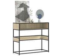 Table console chêne sonoma 90x35x80 cm bois d'ingénierie table vidaXL