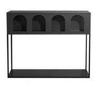 Table Console Console D’Entrée Table D’Entrée Meuble D’Entrée avec Design À Arcre Creux Deux Niveaux Étagère Ouverte Matériau Fer Style pour Salon Couloir Entrée A,100 * 30 * 80CM