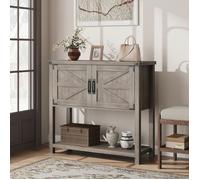 Table console, Console D'ENTREE,80X36X86CM,GRIS- Style Campagne Meuble d'Entrée