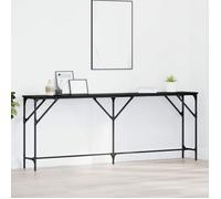 vidaXL Table console extensible Chêne noir 200 x 29 x 75 cm