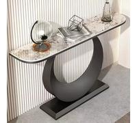 Table console contemporaine en demi-lune, table de canapé d'appoint pour couloir, table d'entrée élégante, idéale pour une utilisation derrière le canapé