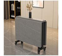 Table console de couloir - Table de salle à manger pliante avec 6 roulettes, extensible et polyvalente pour les petits espaces - Idéale pour restaurant, chambre, bureau, salon