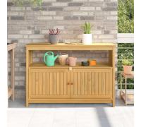 Table console de jardin Acacia clair 110 x 35 x 75 cm vidaXL