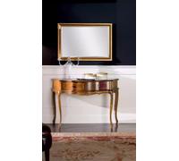 Table console de luxe en bois dans la chambre à coucher Lampe marron classique