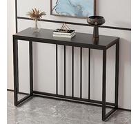 Table console de rangement pour entrée, table d'appoint étroite, table console moderne avec plateau en bois étroit de 100 cm, idéale pour le salon, l'entrée ou le bureau - Support pour plant