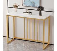 Table console de rangement pour entrée, table d'appoint étroite, table console moderne avec plateau en bois étroit de 100 cm, idéale pour le salon, l'entrée ou le bureau - Support pour plant