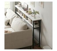 Table console de rangement pour entrée, table d'appoint étroite, table de canapé - Design moderne, étroit et fin avec étagères de rangement pour salon, entrée, se place derrière un canapé, d