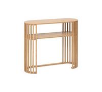 Table console décorative à lignes arrondies, coloris beige - Longueur 100 x Profondeur 35 x Hauteur 85 cm - -