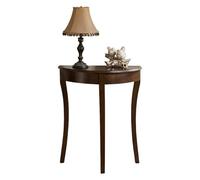 Table Console Demi-Lune Petit, Bois Massif Table d'Entrée pour Hall et Couloir, Meuble de Rangement Moderne pour Séjour Walnut