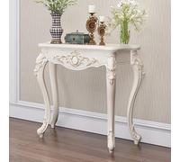 Table console d'entrée avec piètement en métal, idéale pour un couloir ou un salon. Étagère fine à placer derrière un canapé. Meuble d'entrée vintage, style victorien, plateau en verre étroi