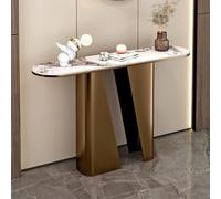 Table Console d'Entrée en Pierre Frittée, Table d'Entrée Ultra-Étroite | Modern Luxury Accent Table for Hallway(Type C,120x35x85cm/47.2x13.7x33.4in)