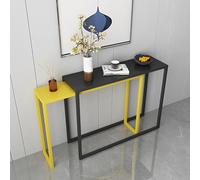 Table console d'entrée étroite, dessus extensible, table de bar moderne en métal, bureau rectangulaire, meuble de style industriel pour salon, couloir, foyer