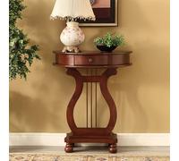 Table console du milieu du siècle avec tiroir simple, table d'entrée étroite avec rangement, armoire d'appoint moderne en bois pour salon, couloir, foyer