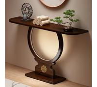 Table console en bambou avec lumière LED, entrée étroite et table de couloir pour décoration d'intérieur, design moderne, utilisation multifonction