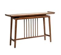 Table console en bois avec structure en grille, tête surélevée, idéale pour le salon et le couloir, meuble d'entrée élégant pour la décoration de la maison