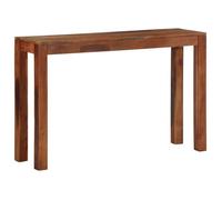 vidaXL Table console en bois d'acacia 120x30x76 cm Bois massif Finition miel Rétro Rectangulaire