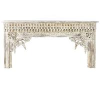 Table console en bois de manguier coloris blanc vieilli - Longueur 150 x Profondeur 41 x hauteur 76 cm --