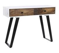 Table console en bois de manguier et métal noir - Longueur 105 x Profondeur 35 x hauteur 77 cm --