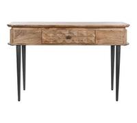 Table console en bois de manguier naturel et métal noir - Longueur 116 x Profondeur 40 x hauteur 77 cm -PEGANE- Bois