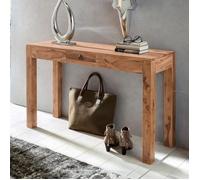 Table console en bois massif - FINEBUY - 120x70x40cm - 1 tiroir - Style classique intemporel
