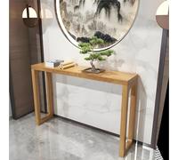 Table console en bois massif - Table d'entrée rustique pour couloir, salon, foyer, finition noyer