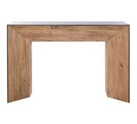 Table console en bois recyclé et pin coloris naturel, noir - Longueur 120 x Profondeur 40 x hauteur 80 cm --