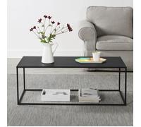 Table Console en Métal 40 x 110 x 50 cm Noir Mat [en.casa]