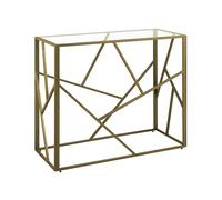 Table Console en Verre et Métal Doré au Style Contemporain pour Intérieur Glamour ou Moderne Beliani