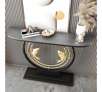 Table Console Entree Style Italien avec Plateau en Pierre Décoration Poissons Doubles Peinture Haute Température, Idéale pour Couloir, Chambre ou Salon(Gray,100 * 30 * 80cm)