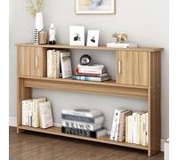 Table console étroite couleur bois avec espace de rangement ouvert et plaque épaisse Assemblage facile 80 x 20 cm