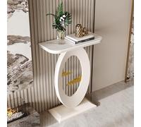 Table Console étroite d'entrée, Table d'Appoint Étroite avec Structure en Métal, Table d'Appoint de Canapé, pour Couloir, Salon, Foyer, Bureau(White,100cm/39.5in)
