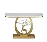 Table console étroite - Dessus en imitation marbre, design peu encombrant pour salons, entrées et couloirs