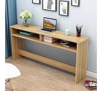 Table console étroite en fer noir pour salon - Cadre en métal robuste et dessus en MDF - Longue table de canapé pour derrière le canapé, l'entrée, H - Décoration d'intérieur moderne