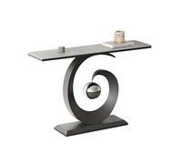 Table Console Étroite et Moderne avec Plateau en Pierre Italienne de Luxe Léger et Piètement Stable, Table Entrée Déco pour Couloir, Foyer et Salon(Gray,80 * 30 * 80cm)
