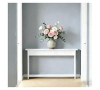 Table console étroite pour couloir, table derrière le canapé, petite table de canapé, pour vases, ornements et livres, blanc (120 x 20 x 80 cm)