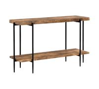 Table console étroite pour entrée, table console en bois à 2 niveaux derrière le canapé, avec rangement, pour salon, couloir, foyer, bureau, rustique Brown 47.24*11.81*31.49in/120*30*80cm