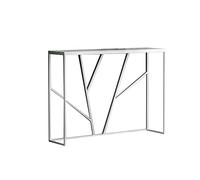 Table console étroite pour H et entrée, table de canapé haute avec dessus en bois massif, table d'appoint élégante pour bar et café, étagère console multifonction pour salon