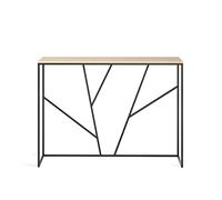 Table console étroite pour H - Table d'appoint haute avec dessus en bois massif, étagère arrière de canapé élégante, parfaite pour l'entrée, le bar ou le café - Design moderne, solution peu