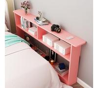 Table console étroite rétro rose - Table de canapé en bois à 3 niveaux pour petits espaces, meuble élégant d'entrée ou de salon (120 x 10 cm)