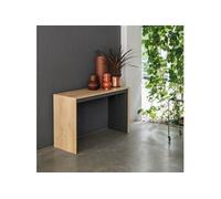 Table console extensible 12 couverts LEONARDO 45/270x120x75cm coloris chêne gris ardoise